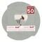 Light Grey Suede Mat Board for 6x6 Frames - Heart Opening for 3x3 Photos